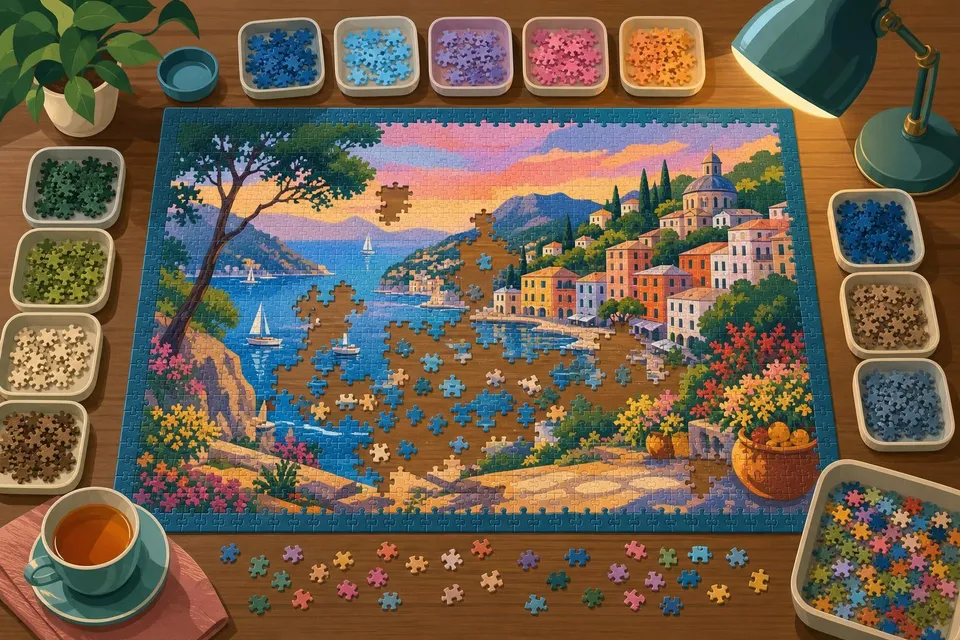 Cómo hacer un puzzle paso a paso, también uno de 1000 piezas