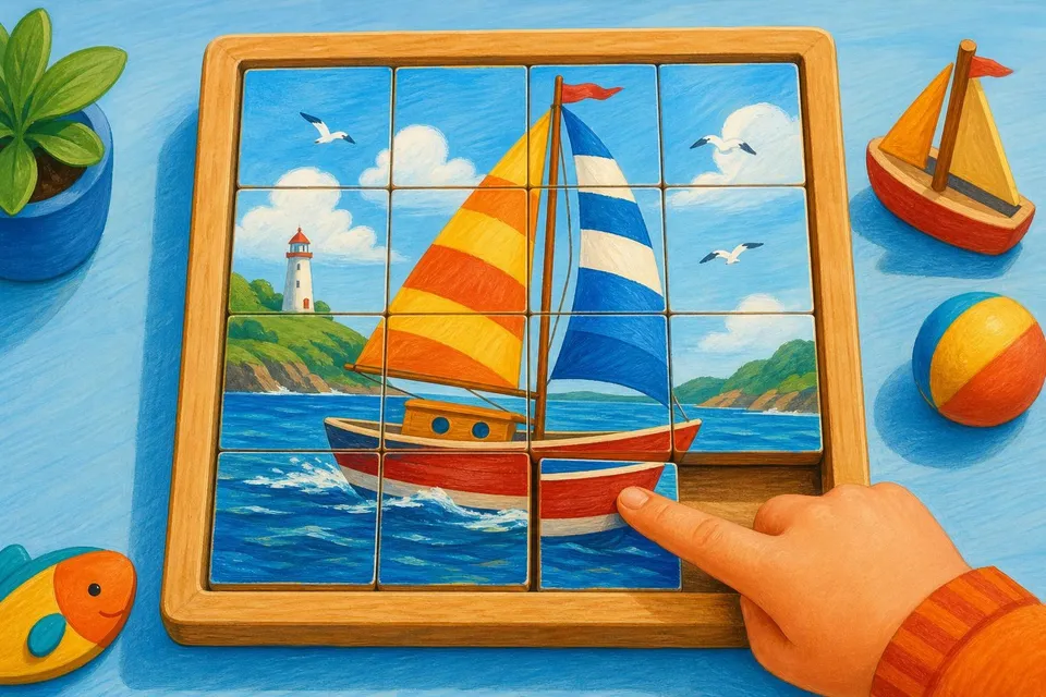 Puzzle deslizante online con imágenes en 3x3, 4x4 y 5x5