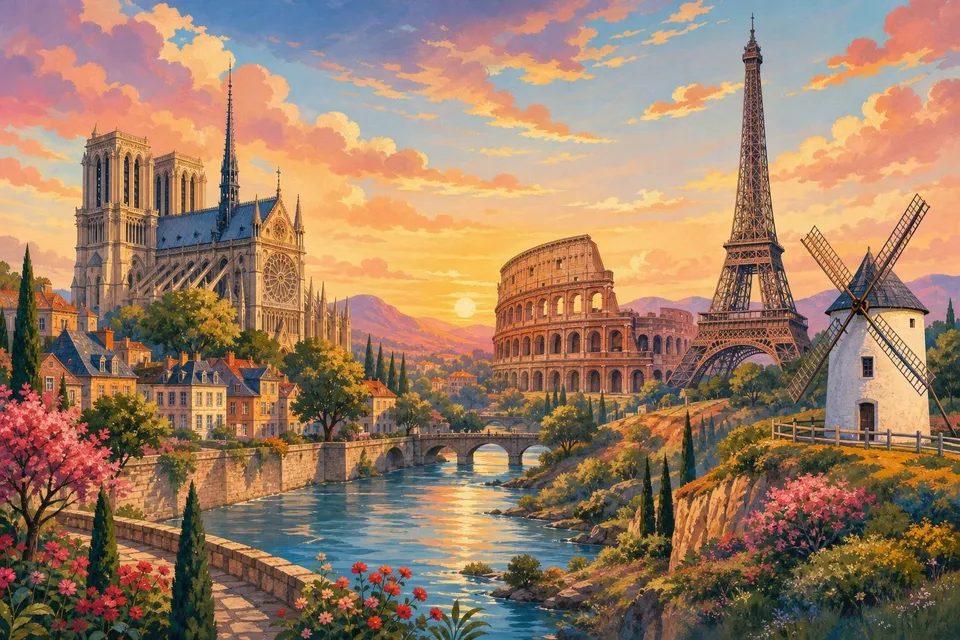 Puzzles de lugares famosos online y gratis: monumentos del mundo