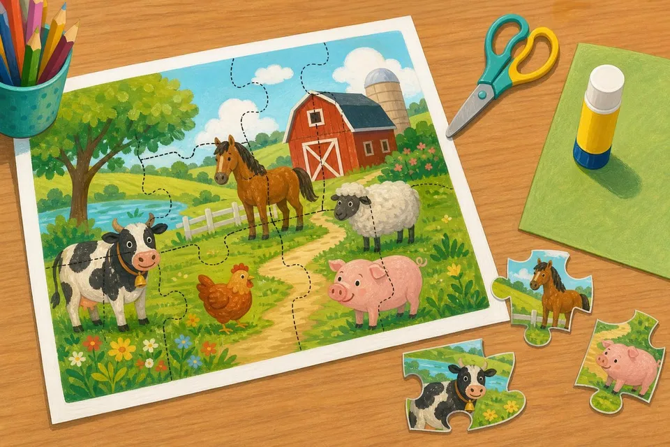 Rompecabezas para imprimir gratis en PDF, para niños y familias